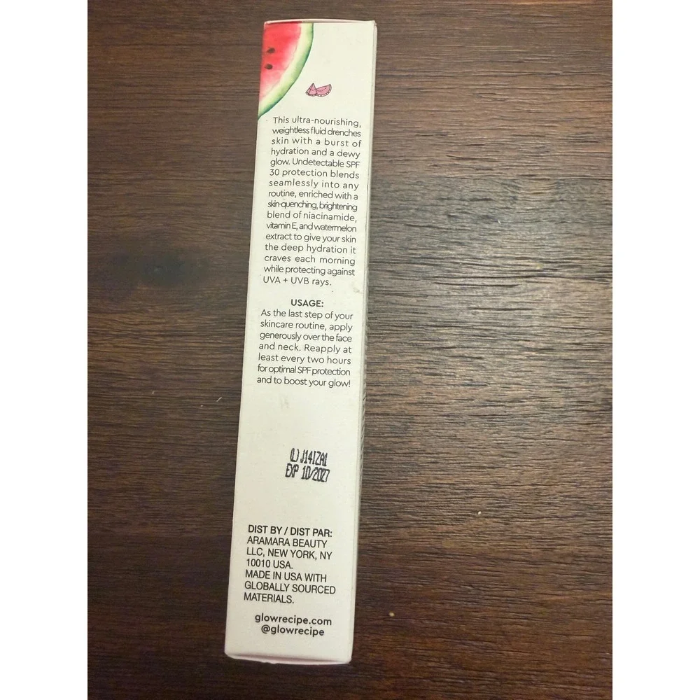 Glow Recipe Watermelon Glow Dew Shield Hydrating Fluid SPF 30 Sunscreen 50ml NEW